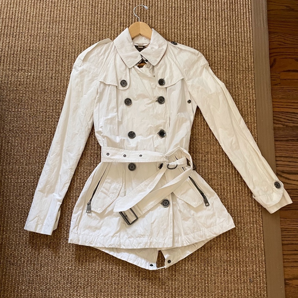 Burberry Brit Double Breasted Trench Coat